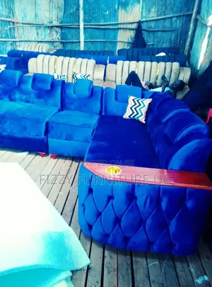 Brand New 6 Seater L-Shaped Sofa in Blue