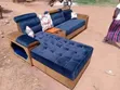 Brand New 6 Seater L-Shaped Sofa in Blue - 2