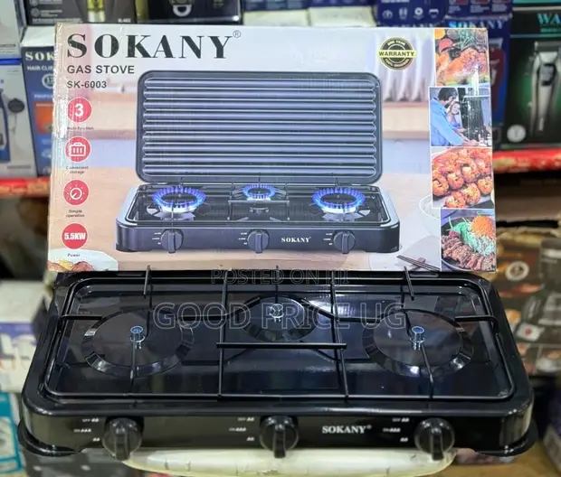 Sokany SK-6003 3-Burner Portable Gas Stove - 1