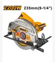 Ingco Circular Saw 9" 235mm 2200W with 1 Blade - 2