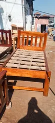 Brand New Brown Wingback Bed Frame - Twin Extra Long - 1