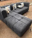Brand New L-Shaped Sofa in Gray - 2