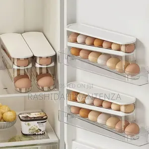 2-Tier Egg Storage Organizer - Space-Saving Fridge Rack