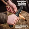 Folding Pocket Camp Knife with Flipper Open - 2