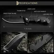 Folding Pocket Camp Knife with Flipper Open - 4