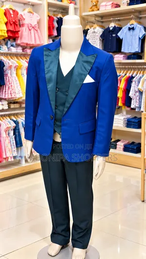Boys' Royal Blue 3-Piece Formal Suit