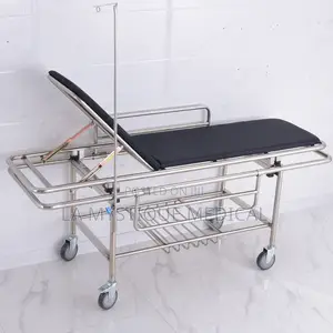 Emergency Stainless Steel Patient Transfer Trolley