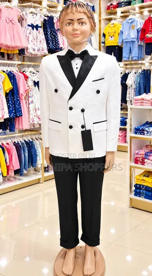 Boys' White Tuxedo Suit for Special Occasions