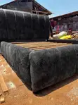 Dark Grey 4x6 Fabric Bed Frame - 2