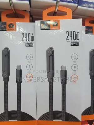 WLW 240W Type-C to Type-C Fast Charging Cable with Phone Stand