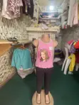 Girls Pink Cartoon Top + Free Black Leggings - 3-4 Years - 1