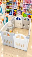Kids Plastic Playpen with Basketball Hoop - 2