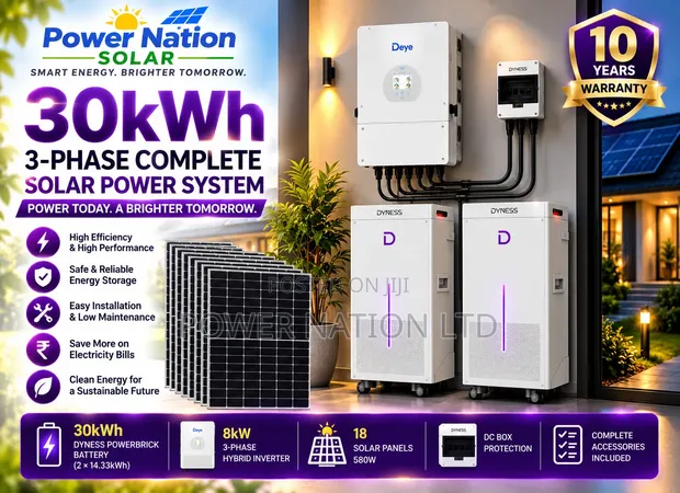 30kWh Sunmega Light Hybrid Lithium Solar System Full Kit - 1