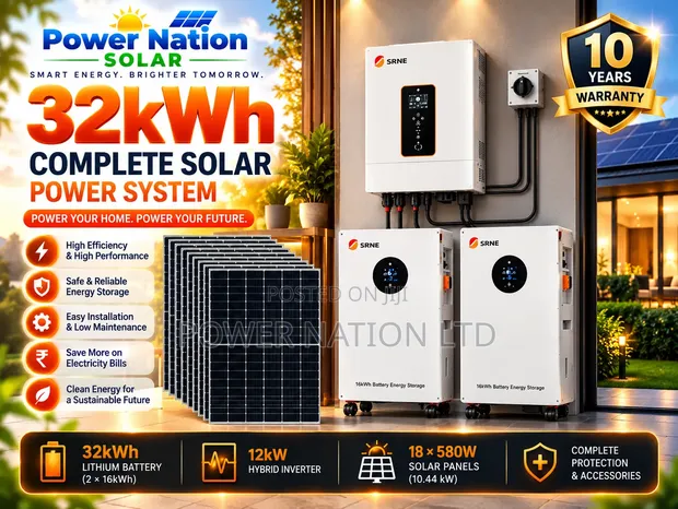 32kWh Hybrid Lithium Solar System Full Kit - 1