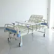 Double Crank ABS Hospital Bed with Side Rails & Feeding Table - 2