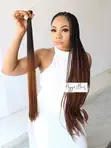 Bone Straight Human Hair Braids - 1
