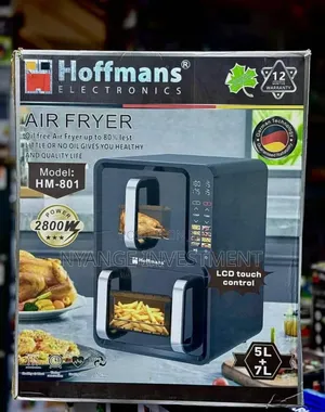 Hoffman HM-801 Dual-Basket Air Fryer, 12L