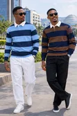Long Sleeve Strip Casual Shirts - 5