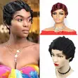 Wavy Pixel Wigs - Short Human Hair - 2