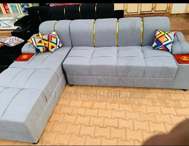 L-Shaped Sofa - Gray - 1