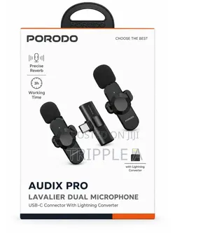 Porodo Audix Pro Lavalier Dual Microphone
