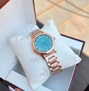 Ladies Rose Gold Quartz Watch with Turquoise Dial