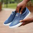 Men's Quality Denim Canvas Slip-On Shoes - 3