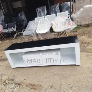 6ft White TV Stand with Drawers and Open Storage
