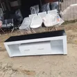 6ft White TV Stand with Drawers and Open Storage - 1