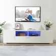 TV Stand with Drawers and LED Lights - 1