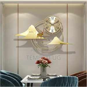 Modern Art Metal Large Wall Clock - Non-Ticking