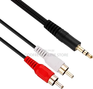 10m 3.5mm Aux to 2 Male RCA Audio Cable