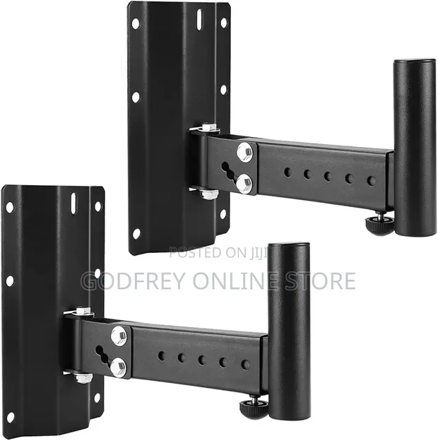 Pair of Heavy Duty Steel Wall Mount Speaker Stands (2pcs) - 1