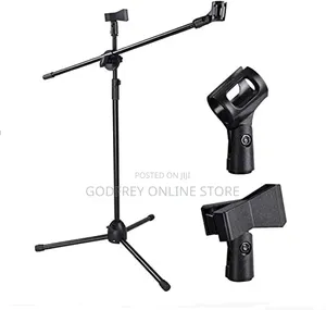 Tripod Microphone Stand with 2 Clips