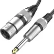 6.35mm Male to XLR 3-Pin Female Microphone Cable - 2