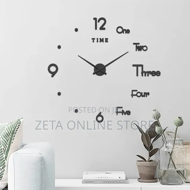 3D Deer Head Creative Acrylic Wall Clock - 1