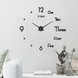 3D Deer Head Creative Acrylic Wall Clock - 1