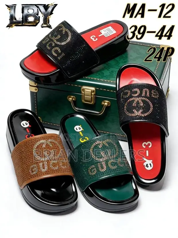 Unisex Gucci Logo Sandals - 1