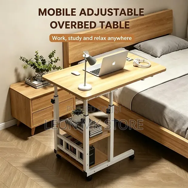 Compact Study Table with Wheels - 1