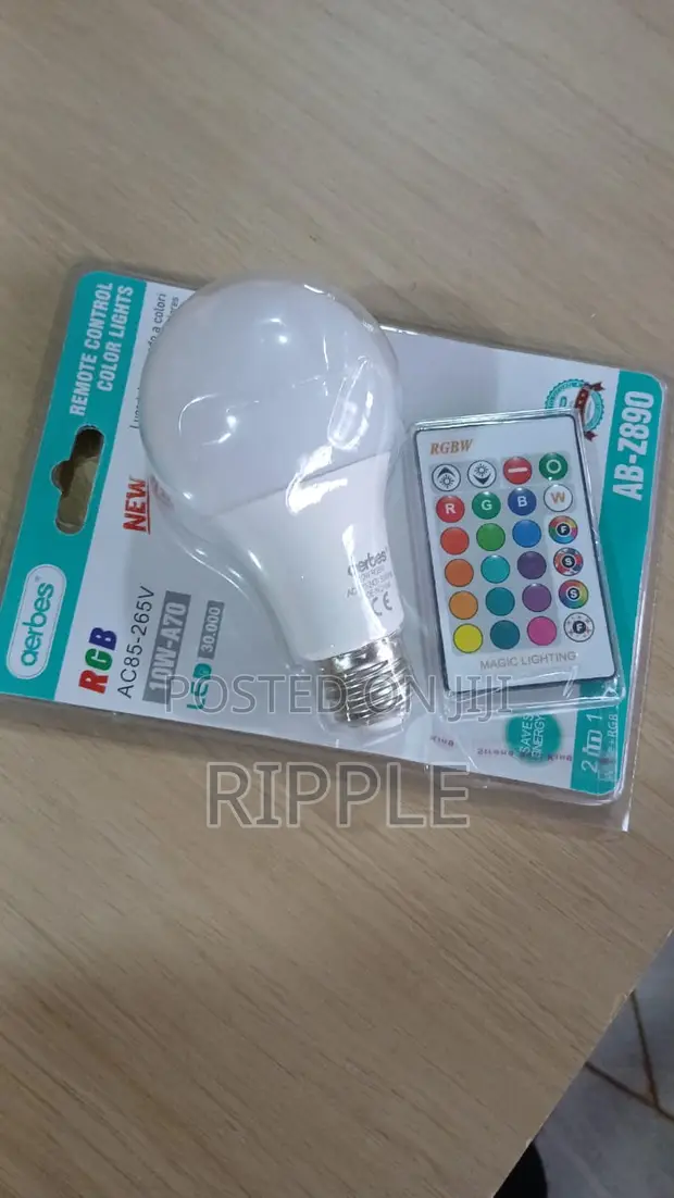 Aerbes 10W RGB LED Bulb - 16 Colors Remote Control - 1