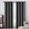 Luxury Black Eyelet Curtains - 2