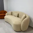 6 Seater Beige Bean Sofa - 2