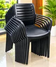 Executive Plastic Chairs with Armrests - 1