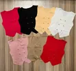 Ladies Heart Button Polka Dot Top - 3