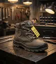 Men's Safety Jogger Classic Dark Brown Safety Shoes - 3