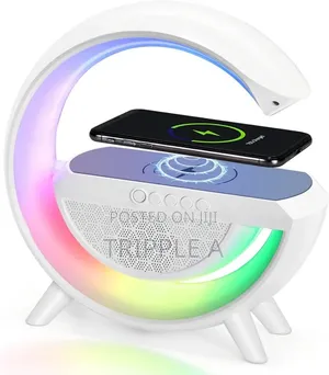 3-in-1 Wireless Charger with Bluetooth Speaker and Lamp