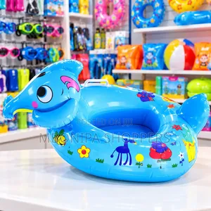 Kids Inflatable Cartoon Animal Swimming Float - Blue