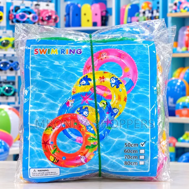 Discovery Toys 50cm Kids Inflatable Swimming Rings - Cartoon Swim Floats - 1