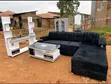 L Shaped Sofa - Brand New, Black - 1