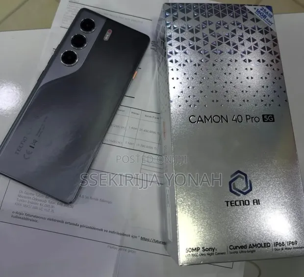 New Tecno Camon 40 Pro 4G 256GB Black - 1